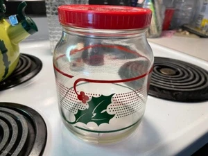 Vintage holly Christmas jar - Picture 1 of 1