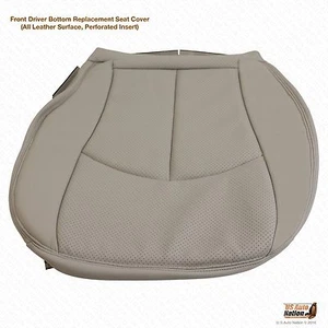 2003-2006 Mercedes E320 E500 Driver Bottom Perforated Leather Seat Cover Gray - Picture 1 of 7