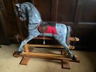Vintage Handmade Rocking Horse with Real Horse Hair Mane and Tale