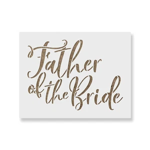 Plantilla Father of the Bride - plantillas Mylar duraderas y reutilizables - Imagen 1 de 5