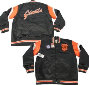 San Francisco Giants Mens Mitchell & Ness Heavy Weight Satin Jacket Coat $150 - Picture 1 of 8