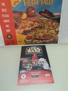 Pizza Hut Fiesta Taco Placemat With Star Wars Menu Insert.Unused. 1998 - Picture 1 of 6