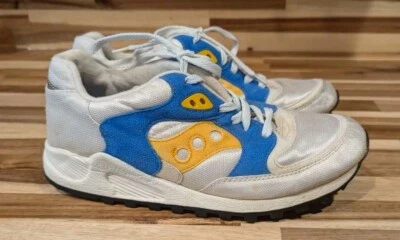 Vintage Saucony Jazz Original Shoes Sz 8.5 Blue/Gold 80s Running Sneakers - Image 1 of 4