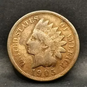 1 CENT INDIAN HEAD 1905 USA / TETE D'INDIEN - Picture 1 of 2