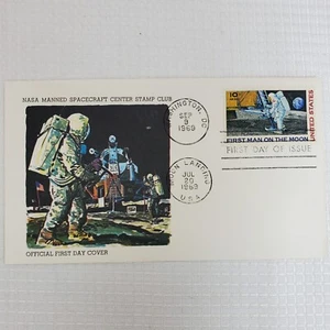 1969 NASA Manned Spacecraft Center Stamp Club Official First Day Cover - Picture 1 of 6