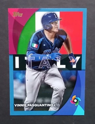 2023 Topps Series 2 Vinnie Pasquantino WBC Blue Rookie Parallel WBC-38 Italy - Image 1 of 2