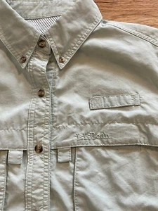 L.L. Bean Damengröße Medium Reg Angeln Kurzarm Outdoor Knopfleiste belüftet - Bild 1 von 6