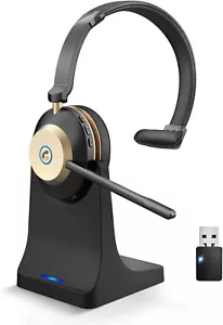 NOTESNEE Auricolare Bluetooth, V5.3 Cuffie Wireless con Microfono per Lavoro, 45Hrs Comp - Foto 1 di 2