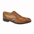 TREDFLEX TF7183 Men's 5 Eye Lace Up Wing Cap Leather Brogue Oxford Casual Shoes
