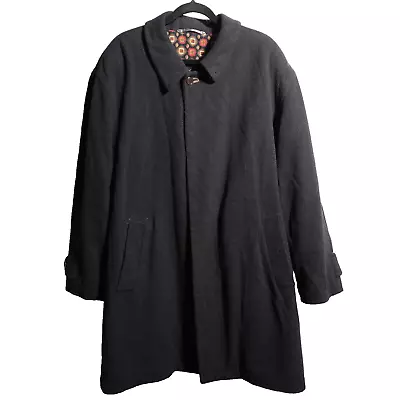 Steinbock Tyrol Austria Long Cashmere Wool Blend Gray Long Coat 43" Chest XL SEE - Image 1 of 4