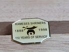 Vintage Rameses Shriners 1888 - 1998 110 Years of Service Lapel Pin