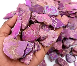 Piedra preciosa suelta losa turquesa púrpura áspera sin cortar certificada natural k - Imagen 1 de 11