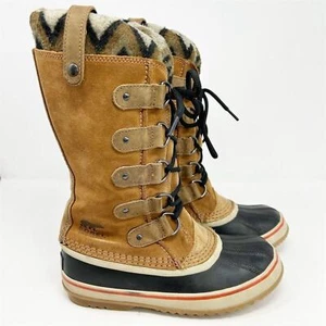 Sorel Joan Of Arctic Knit II Women's Snow Boots Brown Size 7 Waterproof - Picture 1 of 14