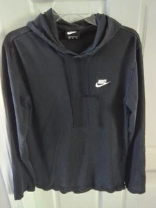 WOMEN'S BLACK NIKE PULLOVER HOODIE. SZ MED. PRE OWNED - Picture 1 of 4