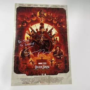 Póster de película de Doctor Strange Multiverso of Madness firmado por Sam Raimi cita 11x17 - Imagen 1 de 4