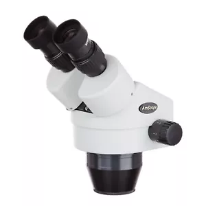 AmScope 7X-45X Binocular Zoom Power Stereo Microscope Head -Super Widefield View - Picture 1 of 2