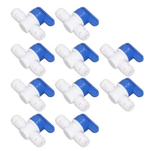10 X Inline Ball Valve Water Tube Shut Off Switch Fitting For Water 1/4inch - Picture 1 of 24