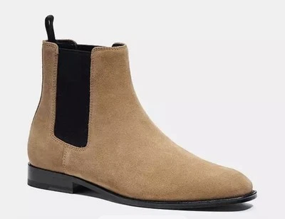 Bota Chelsea Coach Metropolis de Gamuza para Hombre Talla 10.5D Color Cacahuete C5958 Nueva en Caja Foto 1 de 4