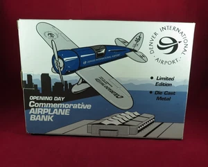 DEN Denver International Airport DIA Opening Day Airplane COIN BANK Unopened Box - Picture 1 of 16