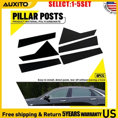 Cubierta de poste de pilar de ventana negro brillante 6-30X para Cadillac CT6 2016-2020 Foto 1 de 4
