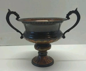Beautiful Vintage Copper and Brass Pedestal Multi-Use Bowl with Handles - Picture 1 of 11