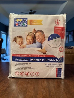 PROTECTOR COLCHÓN ROOMS TO GO QUEEN SIZE IMPERMEABLE 60" X 80" NUEVO Foto 1 de 3