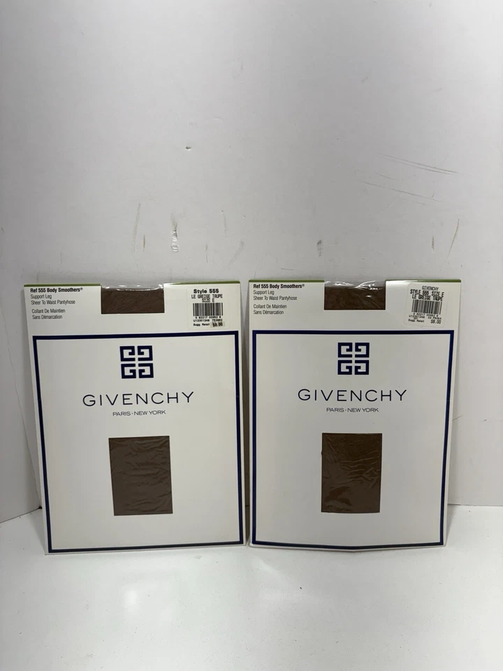 纪梵希 Hosiery 555 批量 2 件身体平滑器 灰色灰褐色 尺寸 E 腿支撑 90 年代 — 第 1/4 张图片