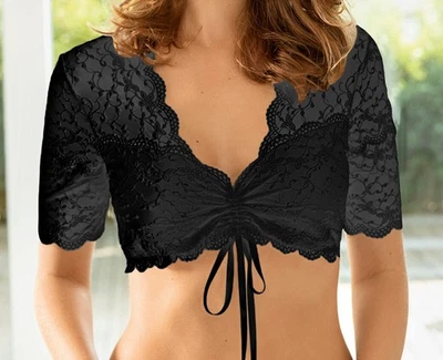 Nina von C. Spitzen Dirndl Bluse Martina halbarm Damen Tracht 48463971 - Bild 1 von 4