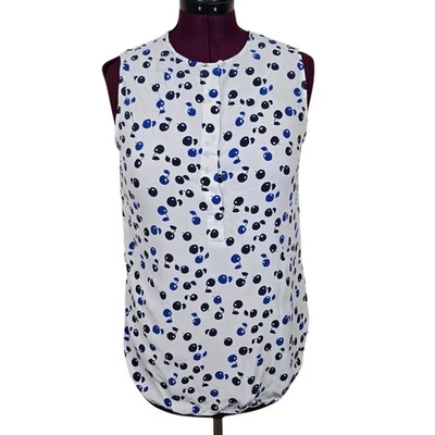 Blusa estampada gris sin mangas para mujer Equipment | Talla grande Foto 1 de 4