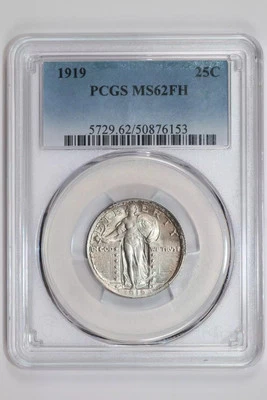 1919 STANDING LIBERTY QUARTER PCGS MS62 FH - Image 1 of 2