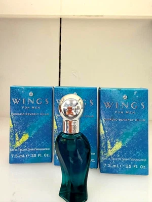 3 X ALAS por Giorgio Beverly Hills Mini EDT Spray .25 OZ para Hombres (JUEGO DE 3) Foto 1 de 3