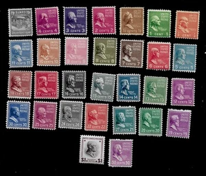 US 1938 Sc# 803- Sc#832-Presidential Issue - Mint NH - Set of 30 - Picture 1 of 1