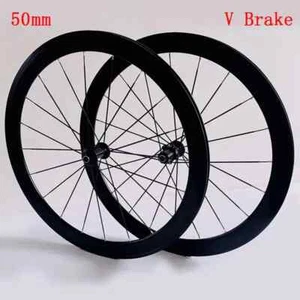 700C Road Bike Wheels V/Disc Brake Depth 40/50mm Clincher 6 Pawls Hub Rim Brake - Picture 1 of 9