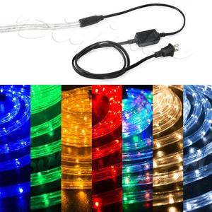 LED Rope Light Thick Christmas Lighting 10' 25' 50' 100' 150' Strips Extendable - Picture 1 of 70