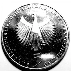 1982 F Germany 5 Mark 10th Anniversary - U.N. Environmental Conference proof - Picture 1 of 2