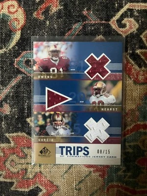 Terrell Owens 2003 SP Game Used Trips GOLD Jerseys Garcia/Hearst /15 - Image 1 of 2