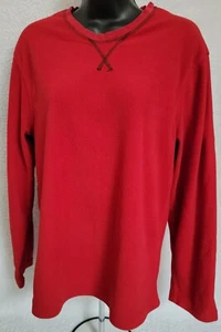 Chaps Womens Sleepshirt Shirt Size S Small Red Fleece - Picture 1 of 24