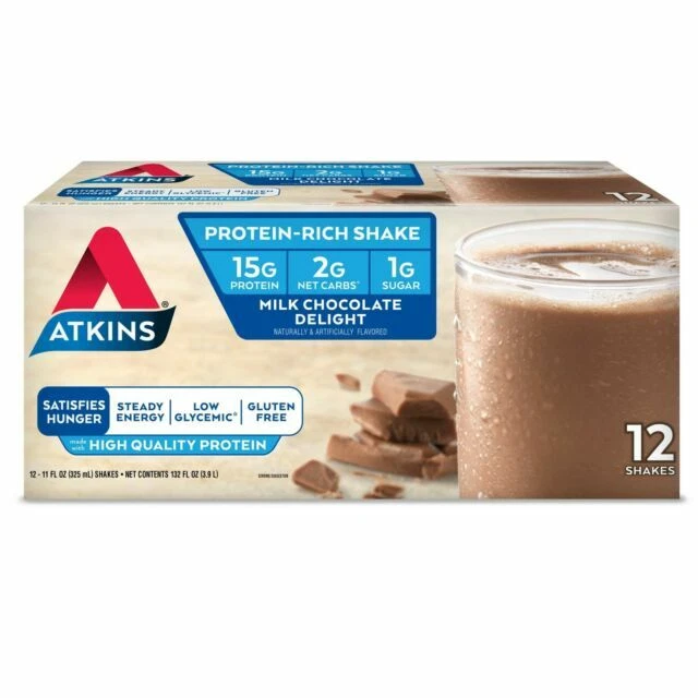 Atkins Protein-Rich Milk Chocolate Shake - 12 Count