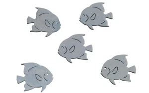 36 STK Fische grau graublau hellblau Deko Fisch 61 maritim Tischdeko Holzfische - Bild 1 von 1