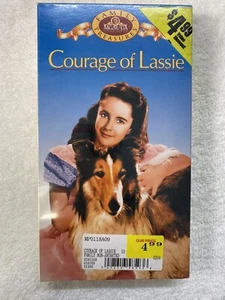 1996 VHS Movie Courage Of Lassie Elizabeth Taylor New Sealed - Picture 1 of 3