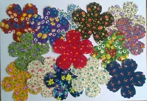 Country Floral Large Flowers fabric Pack remnants patchwork bundles 100% cotton - Picture 1 of 1