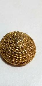 Vtg Metal Fashion Buttons 4 GOLD FINISH BRAIDED Casa de Leon 3/4" A7 - Picture 1 of 4