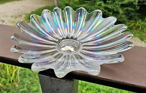 MCM Fostoria Glas himmlisch irisierend Schale Herzstück Konsole Starburst 11" - Bild 1 von 5