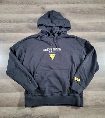 Sudadera con Capucha Chinatown Market X Guess Originals Mediana Negra Calce Ajustado Patín Foto 1 de 4