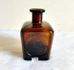 Vintage Don Julio Amber Glass Bottle Empty Old Barware Collectible GL483 - Picture 1 of 7