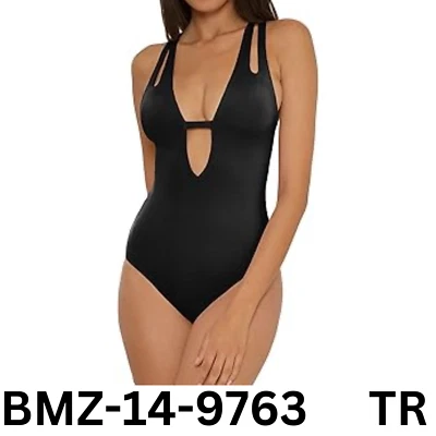 Calça de banho La Blanca feminina padrão Palazzo cover up, preta, GG - Imagem 1 de 4