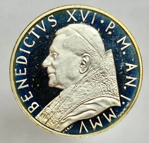 VATICANO -AG/ 10 EURO 2005 PAPA POPE BENEDETTO XVI PROOF ! - Imagen 1 de 2