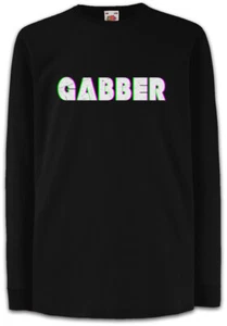 Gabber Glitch Kids Long Sleeve T-Shirt Audio Synthesizer LFO Wave Electro DJ MC - Picture 1 of 1