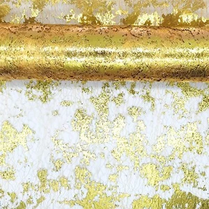 Gold Tulle Fabric Roll 11 Inch Sparkling Organza Fabric Spool Tulle Spool 10 ... - Picture 1 of 6