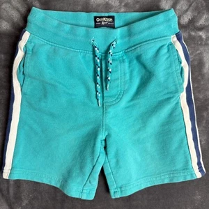 Unisex Kids Oshkos Shorts Aqua Blue Drawings Size 5 Drawstring Outdoors Active - Picture 1 of 6